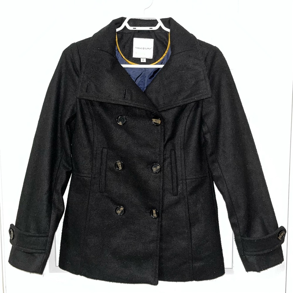 Thread & Supply Double Breasted Peacoat Size XS